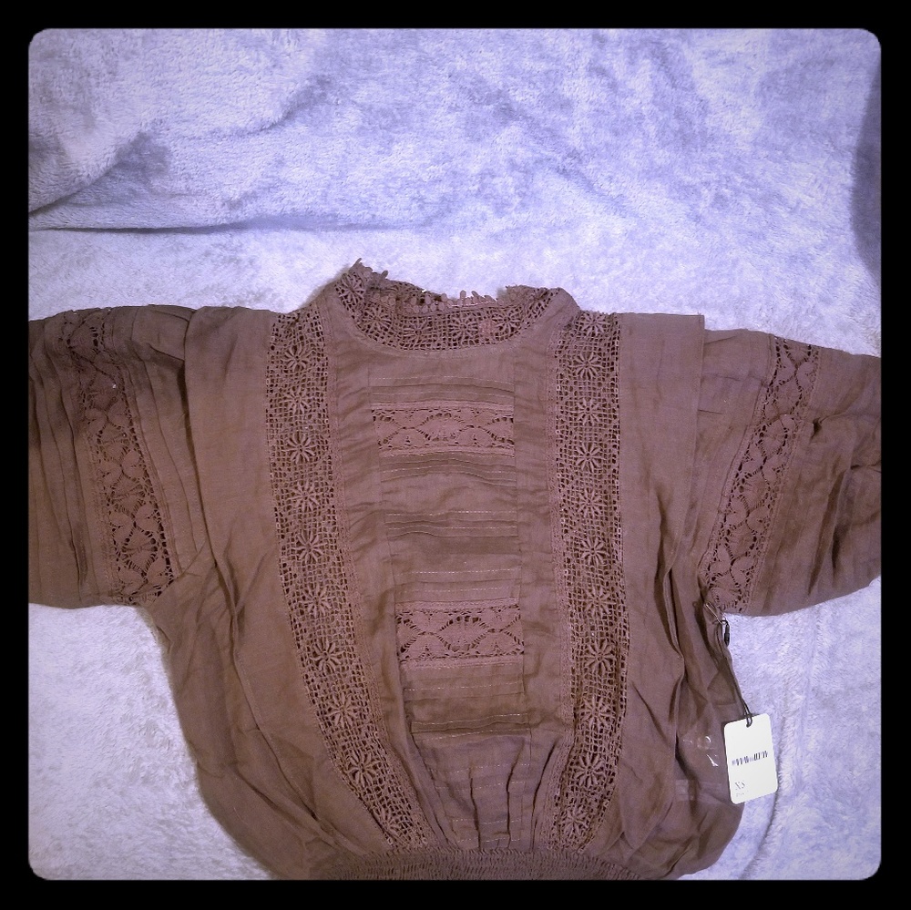 Free people brown top